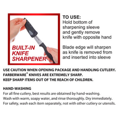 Farberware EdgeKeeper Paring Knife, with Self Sharpening Sleeve, 3-1/2 Inch