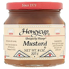 Honeycup Mustard, Uniquely Sharp, 8 Ounce