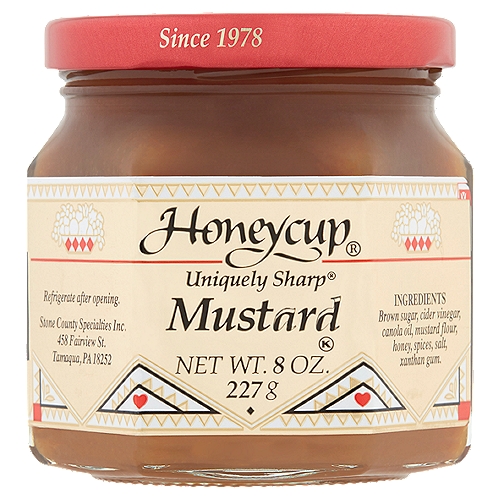 Honeycup Uniquely Sharp Mustard, 8 oz
