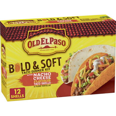 Old El Paso Bold & Soft Taco Dinner Kit, 12 count, 12.6 oz, 12.6 Ounce