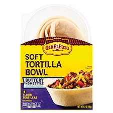 Old El Paso Buttery Homestyle Soft Tortilla Bowl, 8 count, 6.7 oz