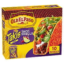 Old El Paso Takis Fuego Hot Chili Pepper and Lime Flavored Taco Shells, 10 count, 5.4 oz