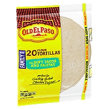 Old El Paso Flour for Soft Tacos and Fajitas, Tortillas, 20 Each