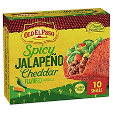 Old El Paso Spicy Jalapeño Cheddar Flavored Taco Shells, 10 count, 5.4 oz