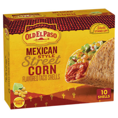 Old El Paso Mexican Style Street Corn Flavored Taco Shells, 10 count, 5.4 oz, 5.4 Ounce