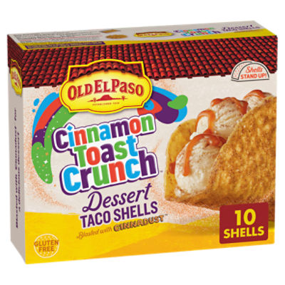 Old El Paso Cinnamon Toast Crunch Dessert Stand 'n Stuff Taco Shells, 10 count, 5.4 oz, 5.4 Ounce