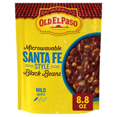 Old El Paso Microwavable Santa Fe Style Black Beans, 8.8 oz, 8.8 Ounce