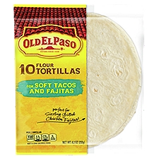 Old El Paso Flour Tortillas - Soft Tacos & Fajitas, 8.2 Ounce