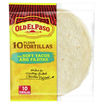 Old El Paso Flour Tortillas for Soft Tacos and Fajitas, 10 count, 8.2 oz