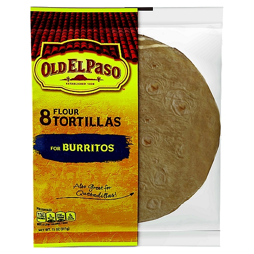 Old El Paso Flour Tortillas for Burritos, 8 count, 11 oz