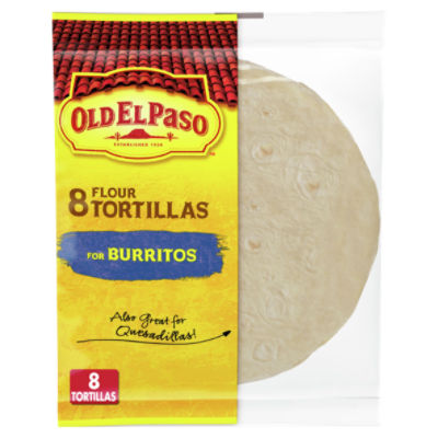 Old El Paso Flour Tortillas for Burritos, 8 count, 11 oz, 11 Ounce