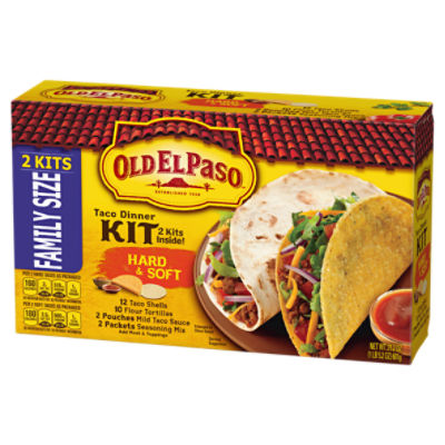 Old El Paso Hard & Soft Taco Dinner Kit Family Size, 2 count, 21.2