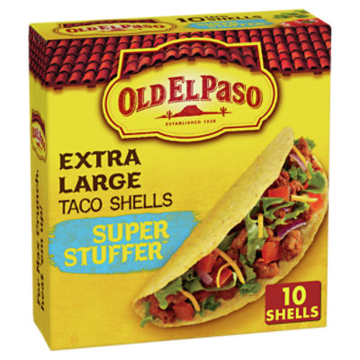 Old El Paso Super Stuffer Extra Large Taco Shells, 10 count, 6.6 oz, 6.6 Ounce