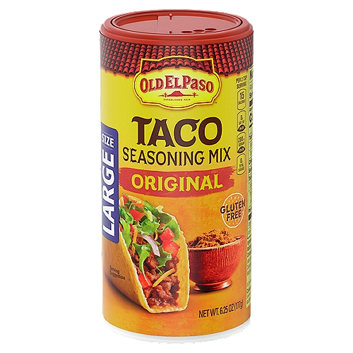 Perfect seasoning for Tacos and other Mexican meals. Value size.