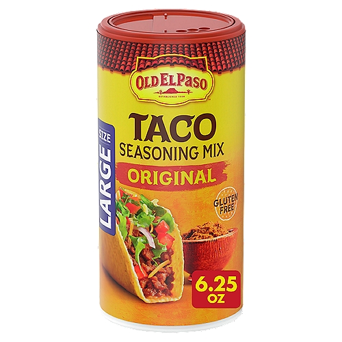 Old El Paso Original Taco Seasoning Mix Large Size, 6.25 oz