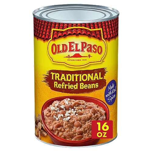 Old El Paso Traditional Refried Beans, 16 oz