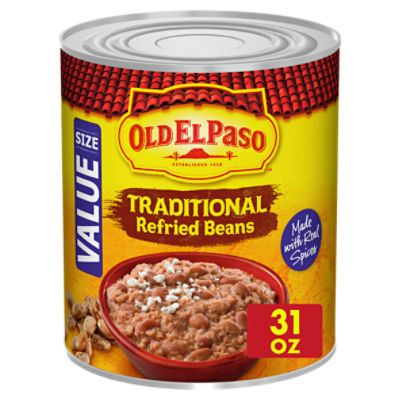 Old El Paso Traditional Refried Beans Value Size, 31 oz, 31 Ounce