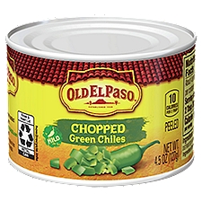 Old El Paso Mild Peeled Chopped Green Chiles, 4.5 oz