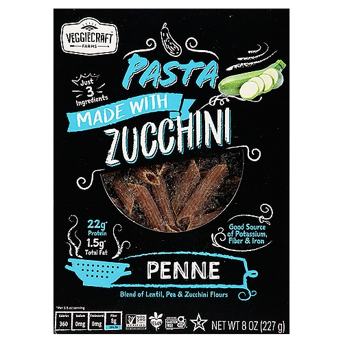 Veggiecraft Farms Penne Pasta Made with Zucchini, 8 oz