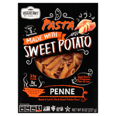 Veggiecraft Farms Penne Pasta Made with Sweet Potato, 8 oz