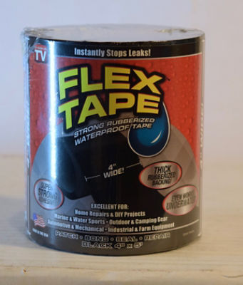 Flex Tape 4 inch Black Tape, 1 each