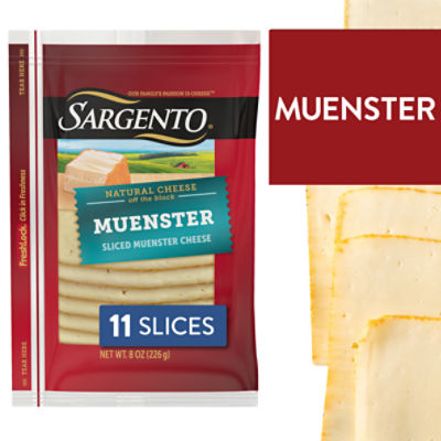 Sargento Sliced Muenster Natural Cheese, 11 Count, 8 oz