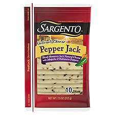 SARGENTO® Sliced Pepper Jack Natural Cheese, 10 count, 7.5 Ounce
