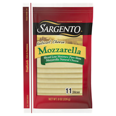 Sargento Sliced Mozzarella Natural Cheese, 11 count, 8 oz