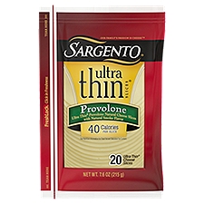 SARGENTO Ultra Thin Slices with Natural Smoke Flavor, Provolone Natural Cheese, 7.6 Ounce
