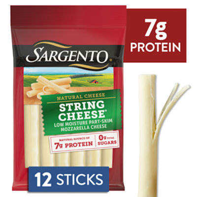 Sargento String Natural Cheese Snacks, 1 oz, 12 Count