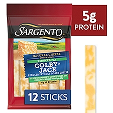 Sargento Reduced Fat Colby-Jack Natural Cheese Snack, 0.75 oz, 12 count