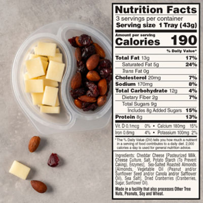 Sargento Balanced Breaks Snack Pack with White Cheddar, Almonds, and  Cranberries 1.5 oz. - 12/Case