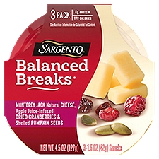 SARGENTO Balanced Breaks Snacks, 1.5 oz, 3 count
