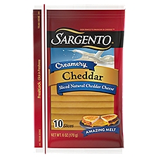 Sargento Cheese Creamery Sliced Natural Cheddar, 10 Each