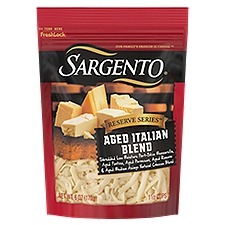 Sargento Reserve Series Cheese, Shredded Aged Italian Blend Natural, 6 Ounce