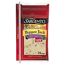 Sargento® Sliced Pepper Jack Natural Cheese, 24 slices