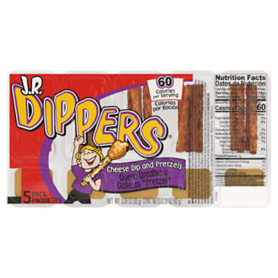 J.R. DIPPERS Cheese Dip & Pretzels, 5 count, 3.26 oz