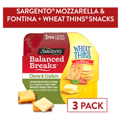 Sargento Balanced Breaks Wheat Thins Cheese & Crackers Snacks, 1.5 oz, 3 count
