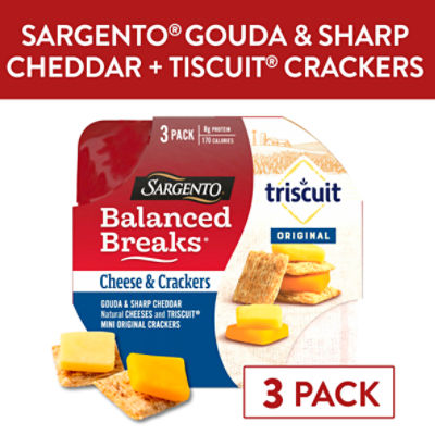 Sargento Balanced Breaks Triscuit Original Cheese & Crackers Snacks, 1.5 oz, 3 count