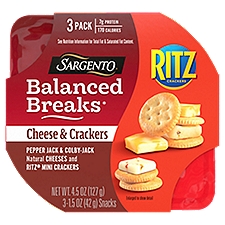 SARGENTO Balanced Breaks Ritz Cheese & Crackers, Snacks, 4.5 Ounce