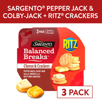 Sargento Balanced Breaks Cheese & Ritz Crackers Snacks, 1.5 oz, 3 count