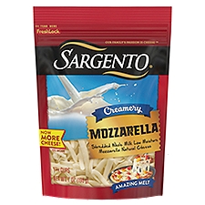 Sargento Creamery Shredded Mozzarella Natural, Cheese, 7 Ounce