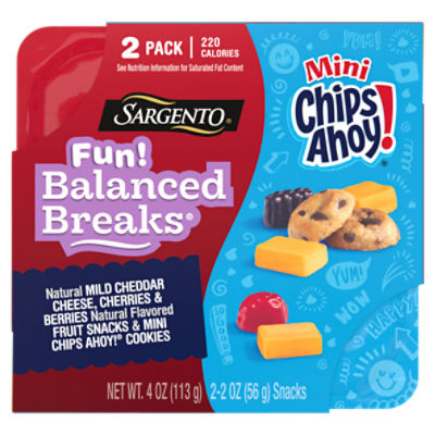 Sargento® Fun! Balanced Breaks Mild Cheddar Cheese, Cocoa Yogurt Covered Raisins & Mini CHIPS