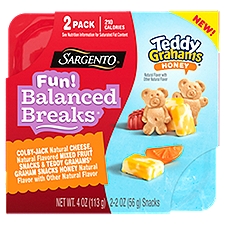 Sargento® Fun! Balanced Breaks® Colby-Jack Cheese, Fruit Snacks & TEDDY GRAHAMS® Graham Snacks Honey