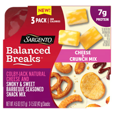 Sargento Balanced Breaks Cheese + Crunch Mix, 1.5 oz, 3 count
