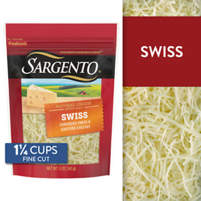 Sargento Shredded Swiss & Gruyere Natural Cheeses, 5 oz