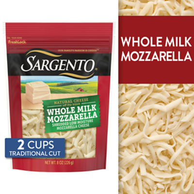 Sargento Traditional Cut Shredded Whole Milk Mozzarella Natural Cheese, 8 oz