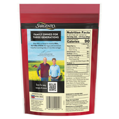 Sargento Traditional Cut Shredded Mozzarella Natural Cheese, 8 oz