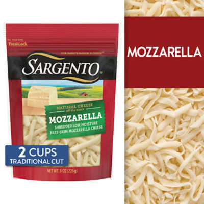 Sargento Traditional Cut Shredded Mozzarella Natural Cheese, 8 oz