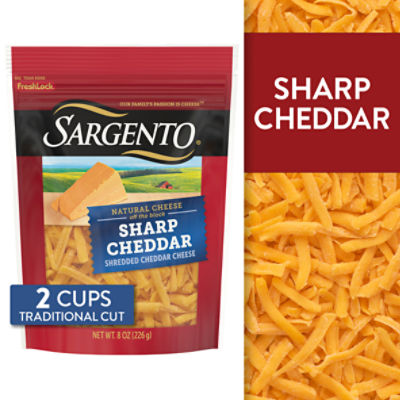 Sargento Traditional Cut Sharp Cheddar Natural Cheese, 8 oz